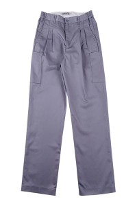 網上下單訂製灰色斜褲   長褲斜褲款式  腰間橡根鬆緊設計  多袋設計 2皺褶 H300